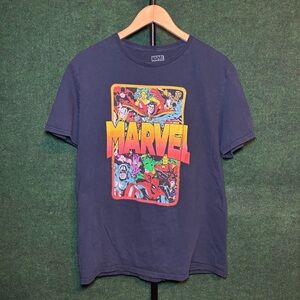 Marvel Avengers Comic Collage Graphic T-Shirt